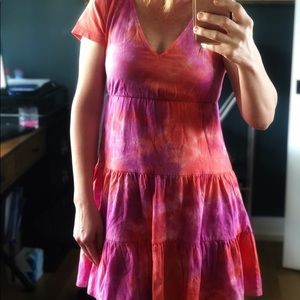 Wild Fable Tie Dye Tiered Babydoll Dress